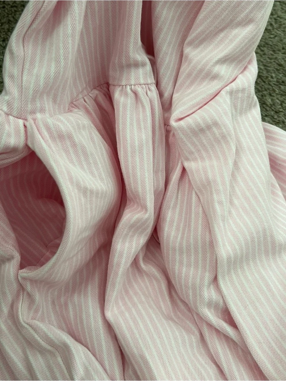 Polo by Ralph Lauren Pink Stripe Button-Front Kids Dress Size 16